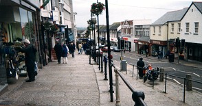 Looking down Market Jew Street from the large Lloyds/TSB Bank.